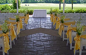 wedding ceremony yellow decorations