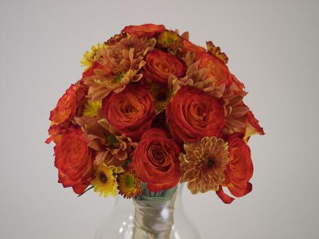 Fall Bridal with Lipstick Roses