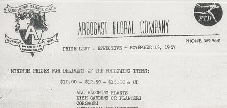 Jim arbogast floral letter 1967