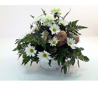 potatoes and flowers