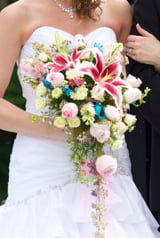 stargazer rose blue cascade bridal