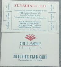 Sunshine Club Card