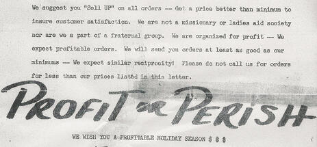 Profit or perish florist letter 1967
