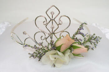 tiara with flowers