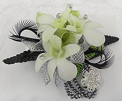 Platinum orchid corsage