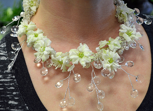 Frozen Prom Flower Necklace