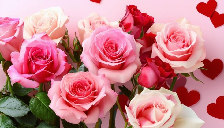 variety of roses for valentines day