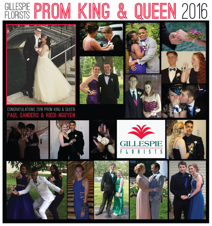 Prom contest winners 2016 gillespie florists #gfprom2016