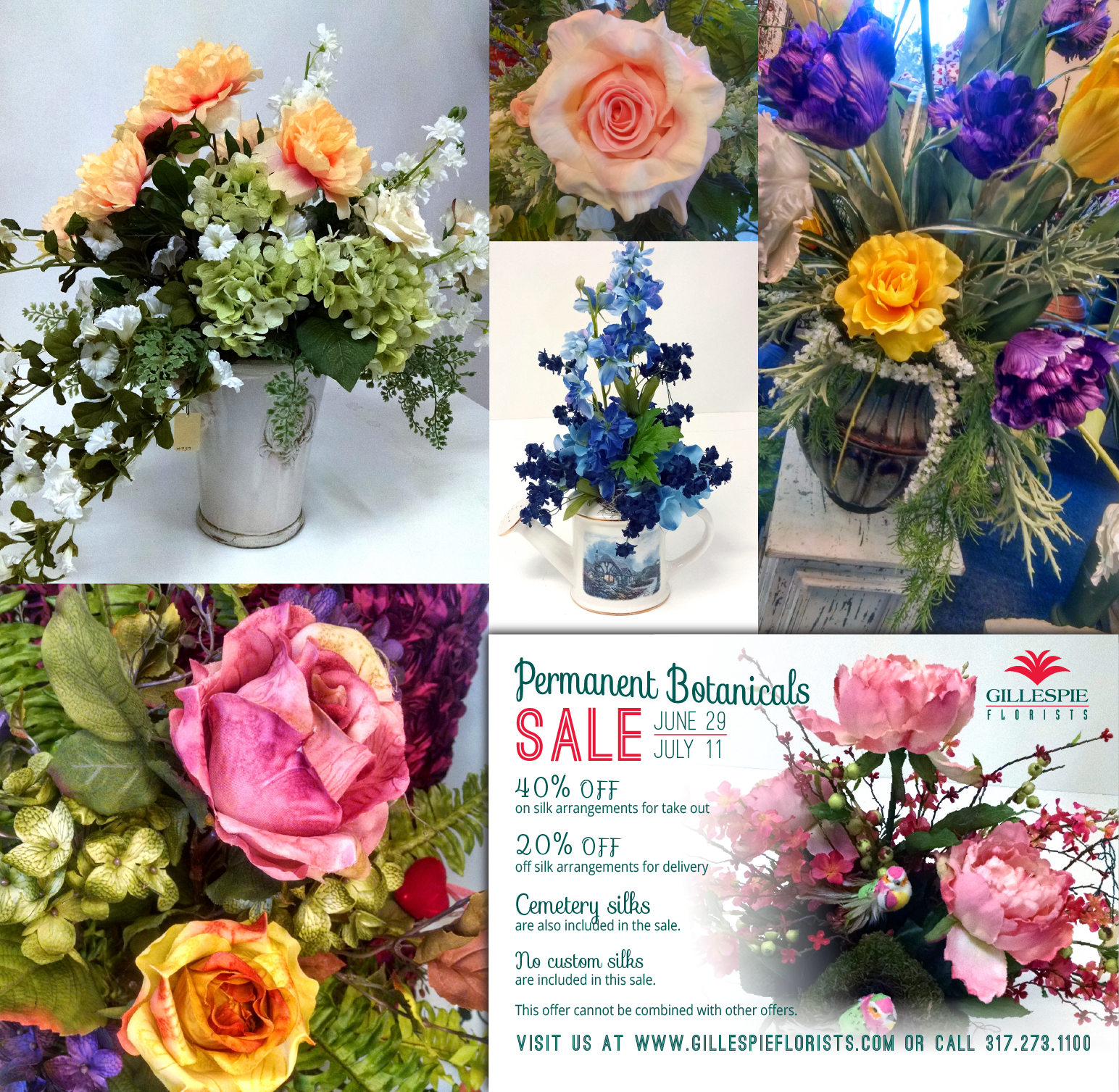 Why Buy Permanent Botanicals? Silk Flowers on Sale at Gillespie Florists